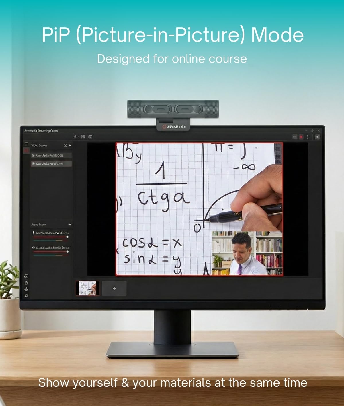 Amazon.com: AVerMedia PW313D DualCam 2K Document Camera and Webcam